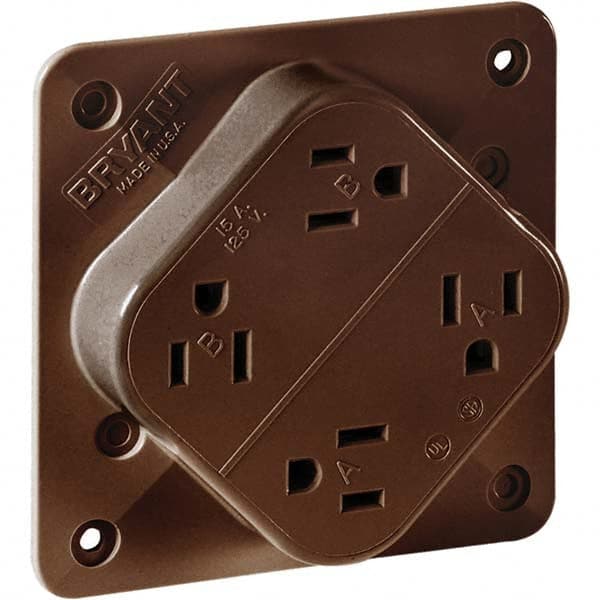 Bryant Electric - Straight Blade Receptacles Receptacle Type: Fourplex Receptacle Grade: Industrial - Exact Industrial Supply