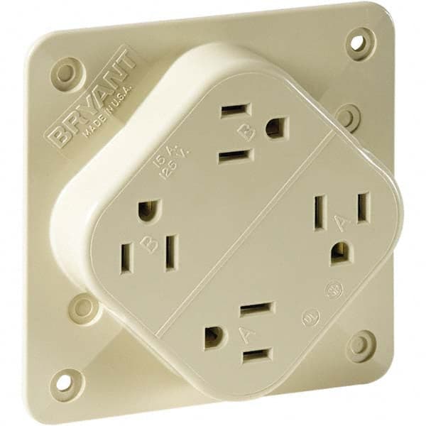 Bryant Electric - Straight Blade Receptacles Receptacle Type: Fourplex Receptacle Grade: Industrial - Exact Industrial Supply