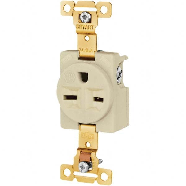 Bryant Electric - Straight Blade Receptacles Receptacle Type: Single Receptacle Grade: Industrial - Exact Industrial Supply