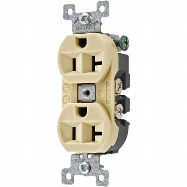 Bryant Electric - Straight Blade Receptacles Receptacle Type: Duplex Receptacle Grade: Specification - Exact Industrial Supply