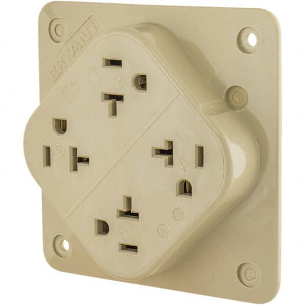 Bryant Electric - Straight Blade Receptacles Receptacle Type: Fourplex Receptacle Grade: Industrial - Exact Industrial Supply