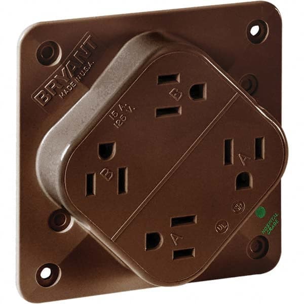 Bryant Electric - Straight Blade Receptacles Receptacle Type: Fourplex Receptacle Grade: Hospital - Exact Industrial Supply