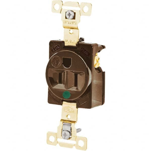 Bryant Electric - Straight Blade Receptacles Receptacle Type: Single Receptacle Grade: Hospital - Exact Industrial Supply