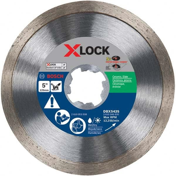 Bosch - Wet & Dry-Cut Saw Blades Blade Diameter (Inch): 5 Blade Material: Diamond-Tipped - Exact Industrial Supply