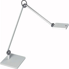 Waldmann Lighting - Task Lights; Fixture Type: Desk ; Color: Silver ; Lamp Type: LED ; Mounting Type: Base Mount ; Adjustable Arm Type: Articulated ; Arm Length (Inch): 31.5 - Exact Industrial Supply