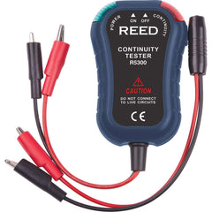 REED Instruments - Circuit Continuity & Voltage Testers; Tester Type: Circuit Continuity Tester ; Maximum Voltage: 9 VAC ; Minimum Voltage: 1 VAC ; Display Type: LED ; Power Supply: (1) 9V Battery ; Includes: Remote Probe; Battery - Exact Industrial Supply