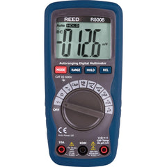REED Instruments - Multimeters; Multimeter Type: Auto Ranging; Compact; Digital; Manual Ranging; True RMS ; Measures: Capacitance; Current; Diode Test; Frequency; microAmps; Milliamps; Resistance; Temperature; Voltage ; CAT Rating: CAT III ; Maximum AC V - Exact Industrial Supply
