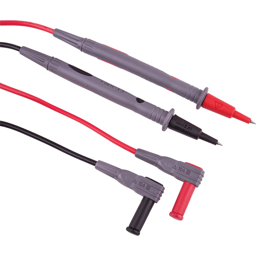 REED Instruments - Electrical Test Equipment Accessories; Accessory Type: Test Lead ; For Use With: Electrical Test Equipment, test probes and clips that accept 0.16" (4mm) diameter shrouded banana connectors ; Color: Black; Red - Exact Industrial Supply