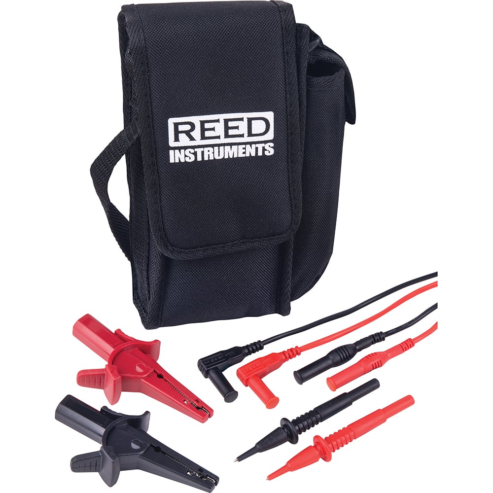 REED Instruments - Electrical Test Equipment Accessories; Accessory Type: Test Lead ; For Use With: Electrical Test Equipment with 4mm Adapters ; Color: Black; Red - Exact Industrial Supply