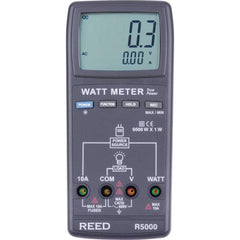 REED Instruments - Power Meters; Number of Phases: 1 ; Maximum Current Capability (A): 10 ; Minimum Current Capability (A): 0 ; Current Accuracy ? (%): ?0.3% + 0.03A ; Current Channels: 1 ; Maximum Voltage: 600 V - Exact Industrial Supply