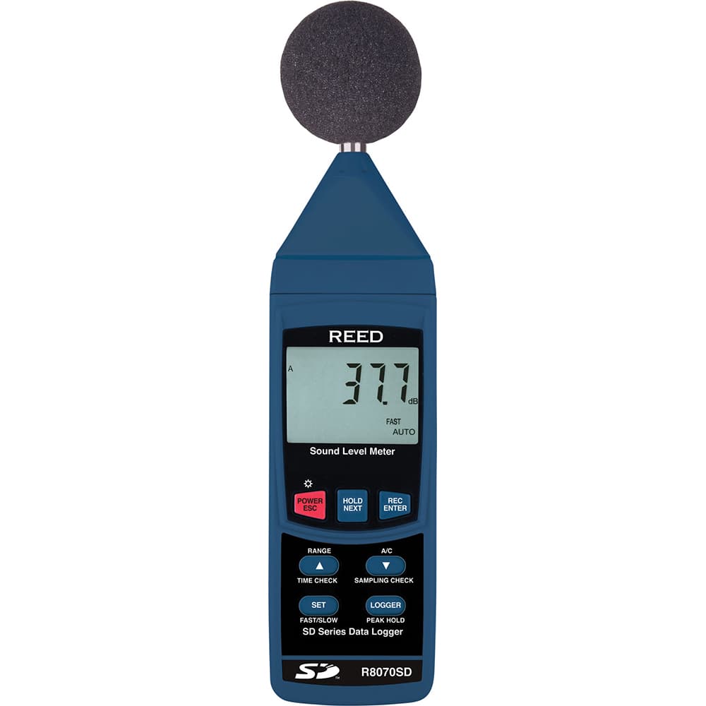 REED Instruments - Sound Meters; Type: Datalogging Sound Meter ; Frequency Weighting: A & C ; Sound Range (dB): 30 - Exact Industrial Supply