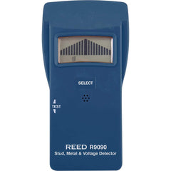 REED Instruments - Stud Locators; Type: Stud, Metal & Voltage Detector ; Scan Depth (Inch): 1.96 ; Applications: Hang Household Items (Mirrors, Pictures And Shelves) Trace Hot Wires Behind Building Materials; Locate Metallic Pipes In Concrete ; Battery T - Exact Industrial Supply