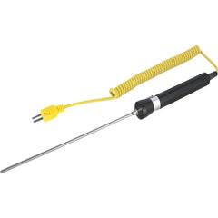 REED Instruments - Digital Thermometers & Probes; Type: Thermocouple Probe ; Maximum Temperature (C): 600.00 ; Maximum Temperature (F): 1112.000 ; Minimum Temperature (C): -50.00 ; Minimum Temperature (F): -58.000 ; Material: Stainless Steel - Exact Industrial Supply