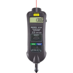 REED Instruments - Tachometers; Type: Contact/Non-Contact ; Minimum Measurement (RPM): 10.00 ; Maximum Measurement (RPM): 99999.00 ; Meter Length (mm): 215.00 ; Meter Length (Inch): 8.5000 ; Meter Length (Decimal Inch): 8.5000 - Exact Industrial Supply