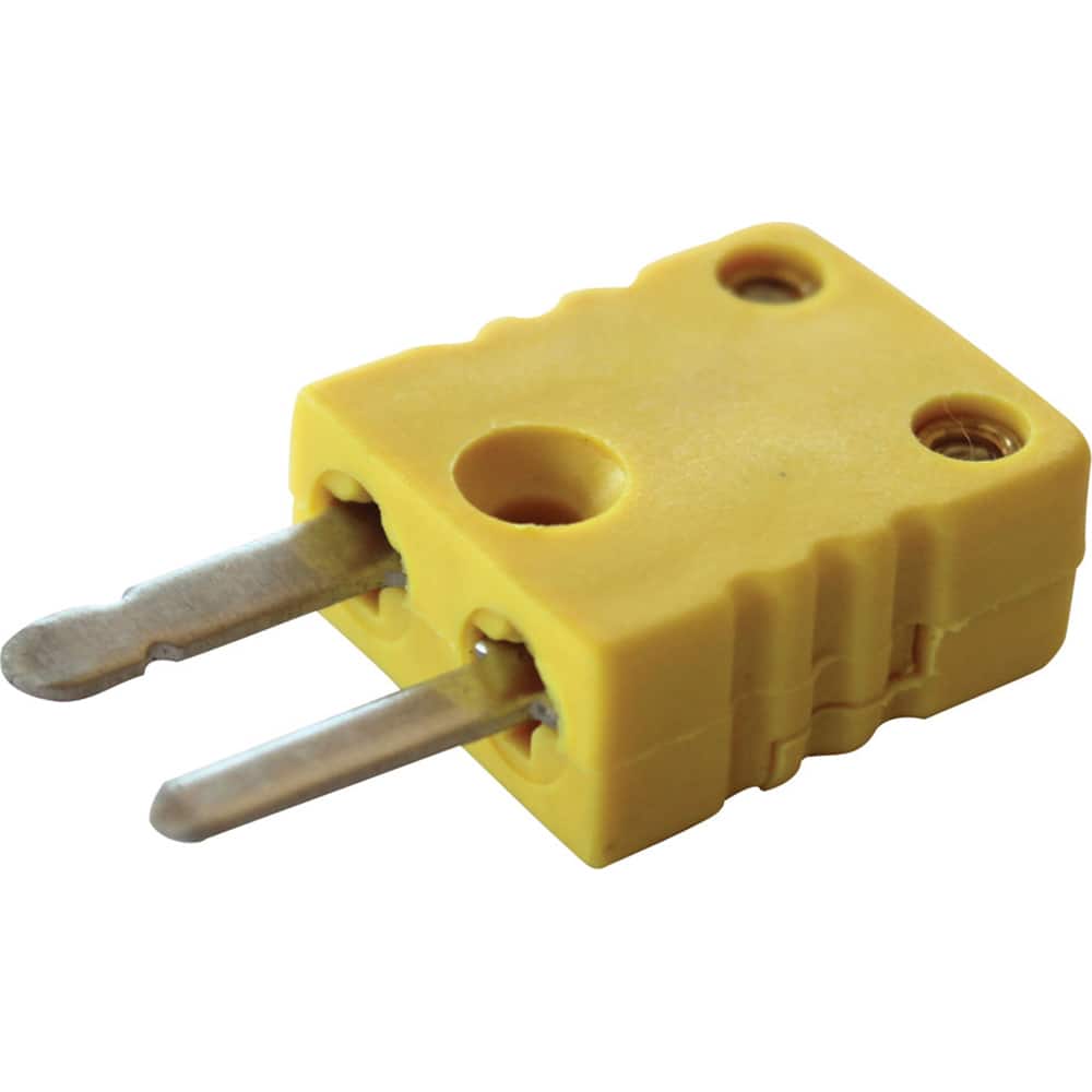 REED Instruments - Thermocouple Probe Accessories; Probe Accessory Type: Male Connector ; Calibration: K ; Length (Inch): 1.5 ; For Use With: Type K Female Connector ; Material: Glass-Filled Nylon ; Color: Yellow - Exact Industrial Supply