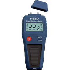 REED Instruments - Moisture Meters & Analyzers; Type: Dual Moisture Meter ; Applications: Construction and Building Projects Remediation and Restoration Woodworking ; Accuracy (Percentage): Pin Mode: ?(3% + 5 dgt.) ; Minimum Operating Temperature (F): 41 - Exact Industrial Supply