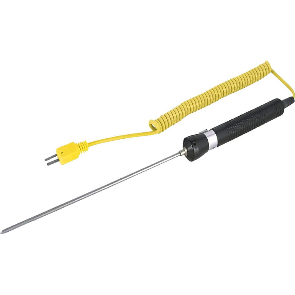 REED Instruments - Digital Thermometers & Probes; Type: Thermocouple Probe ; Maximum Temperature (C): 600.00 ; Maximum Temperature (F): 1112.000 ; Minimum Temperature (C): -50.00 ; Minimum Temperature (F): -58.000 ; Material: Stainless Steel - Exact Industrial Supply