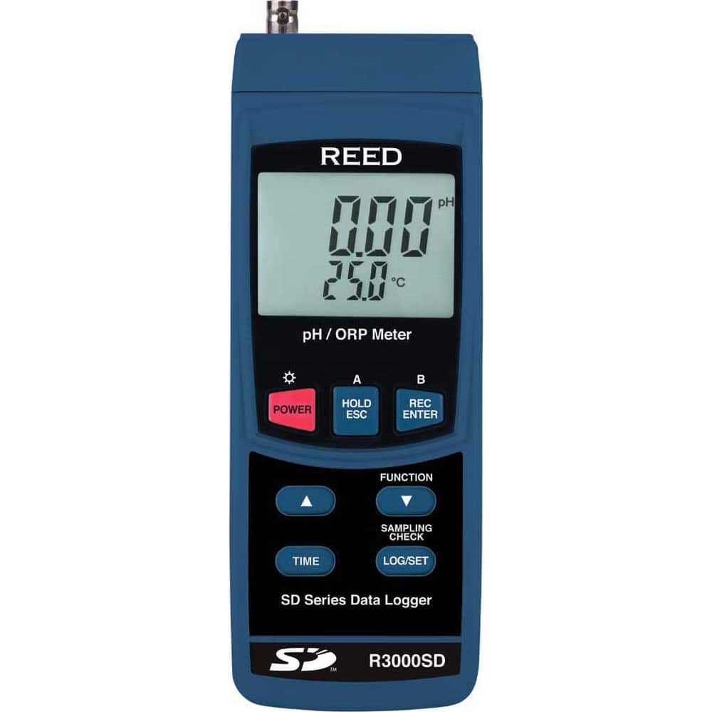 REED Instruments - Conductivity, pH & TDS Meters & Testers; Minimum pH Range: 0.00 ; Maximum pH Range: 14.00 ; Resolution: ORP: 1 mV; pH: 0.01 pH ; Accuracy (pH): 0.02 ; Accuracy: ?(0.5% +2 dgt) ; Minimum Temperature (C): 1.00 - Exact Industrial Supply