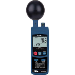 REED Instruments - Thermometer/Hygrometers & Barometers; Type: Heat Stress WBGT Recorder ; Minimum Relative Humidity (%): 5 ; Maximum Relative Humidity (%): 95.00 ; Minimum Temperature (C): 0.00 ; Minimum Temperature (F): 32.000 ; Maximum Temperature (C) - Exact Industrial Supply