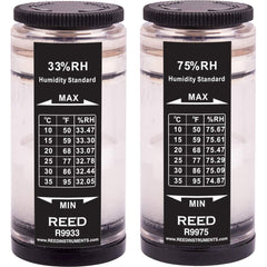 REED Instruments - Thermometer/Hygrometers & Barometers; Type: Humidity Calibration Standard ; Minimum Relative Humidity (%): 32 ; Maximum Relative Humidity (%): 75.67 ; Minimum Temperature (C): 10.00 ; Minimum Temperature (F): 50.000 ; Maximum Temperatu - Exact Industrial Supply