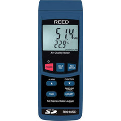 REED Instruments - Natural Gas, Carbon Monoxide & Refrigerant Detectors; Type: Air Quality Meter ; Function: Measures Oxygen (O2), Carbon Dioxide (CO2), Carbon Monoxide (CO), Temperature & Humidity ; Height (Decimal Inch): 2.700000 ; Height (mm): 68.0000 - Exact Industrial Supply