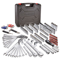 Powerbuilt - Combination Hand Tool Sets; Tool Type: Automotive ; Number of Pieces: 200.000 ; Torx Size: (14) T6 to T60 ; Kit Style: Mechanic's ; Hex Size (Inch): .050, 1/16, 5/64, 3/32, 7/64, 1/8, 9/64, 5/32, 3/16, 7/32, 1/4 ; Hex Size (mm): 1.27, 1.5, 2 - Exact Industrial Supply