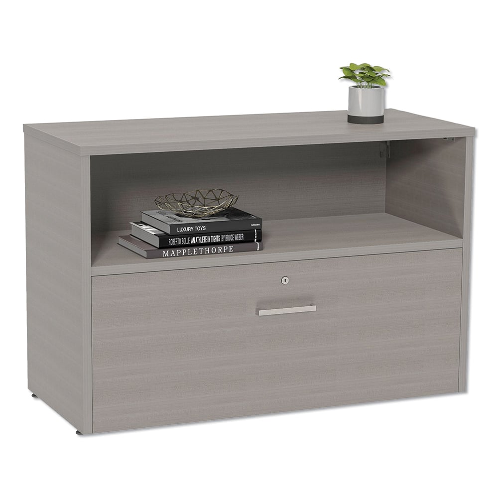 Linea Italia - Credenzas; Type: Credenza ; Number of Drawers: 1.000 ; Length (Inch): 35-1/4 ; Height (Inch): 23-3/4 ; Depth (Inch): 15-1/4 ; Color: Ash - Exact Industrial Supply