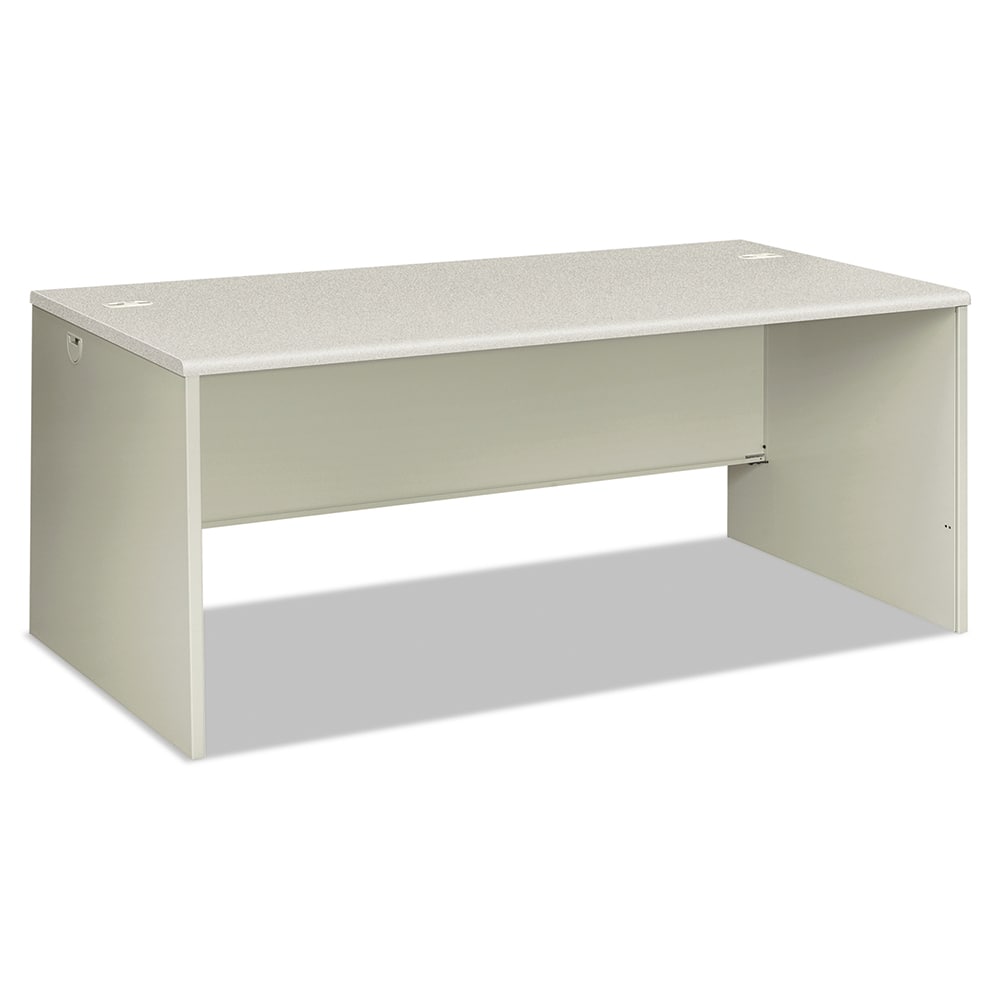 Hon - Office Desks; Type: Desk Shell ; Center Draw: No ; Color: Silver Mesh; Light Gray ; Material: Steel Base; Laminate Worksurface ; Width (Inch): 72 ; Depth (Inch): 36 - Exact Industrial Supply