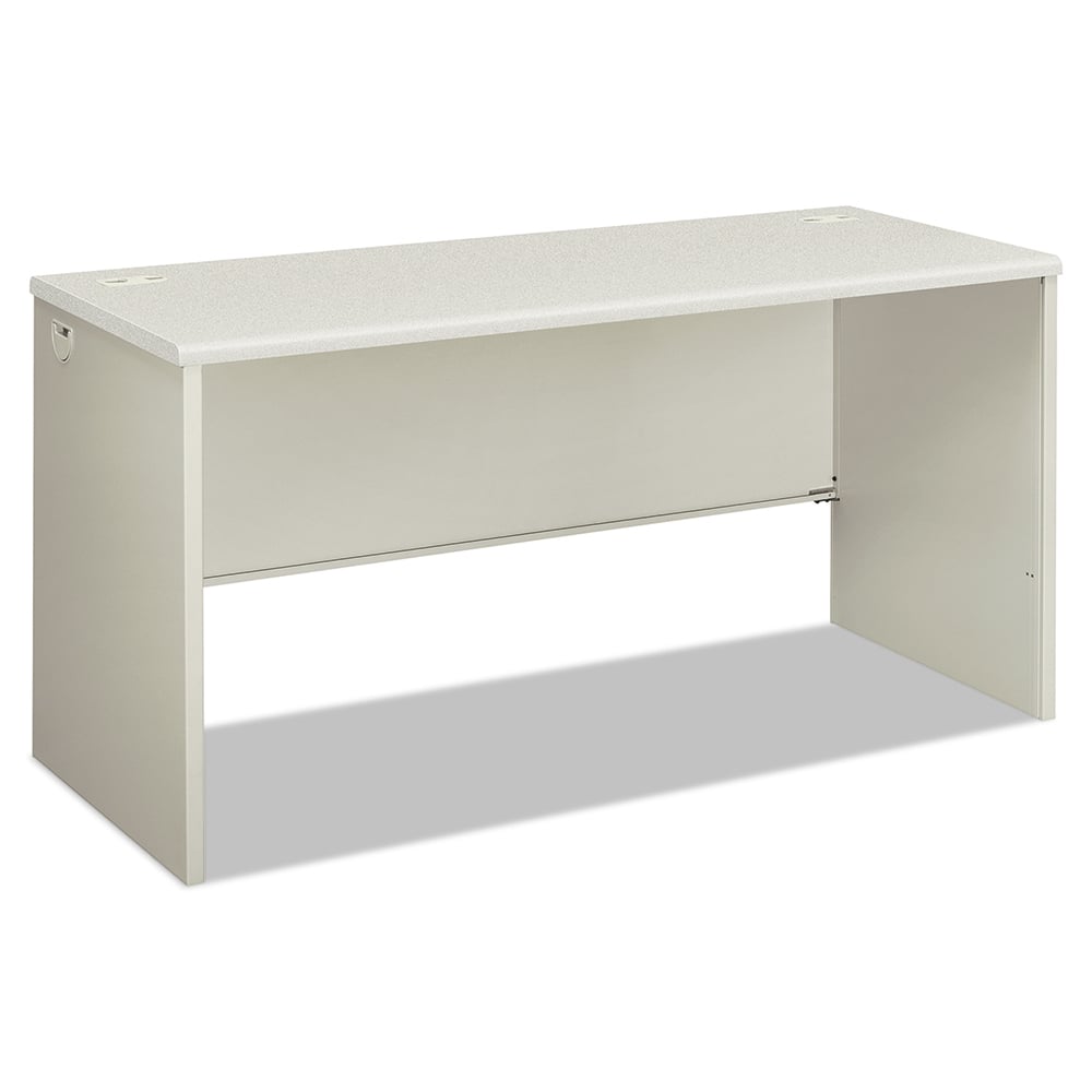 Hon - Office Desks; Type: Desk Shell ; Center Draw: No ; Color: Silver Mesh; Light Gray ; Material: Steel Base; Laminate Worksurface ; Width (Inch): 60 ; Depth (Inch): 24 - Exact Industrial Supply