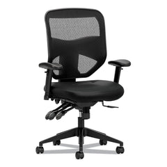 Basyx - Swivel & Adjustable Office Chairs; Type: Task Chair ; Color: Black ; Seat Material: SofThread Leather ; Height Range (Inch): 41 - Exact Industrial Supply