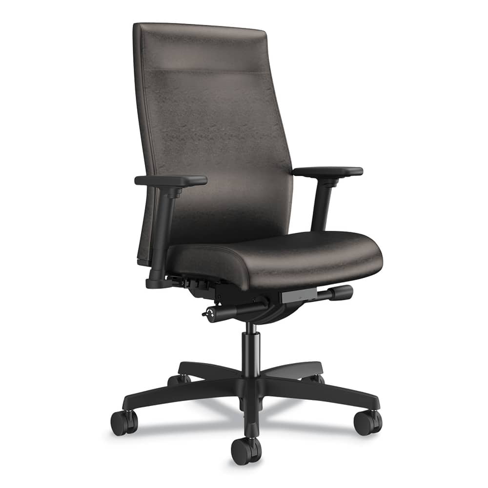Hon - Swivel & Adjustable Office Chairs; Type: Task Chair ; Color: Black ; Seat Material: Vinyl ; Height Range (Inch): 45 ; Depth (Inch): 28-1/2 ; Width (Inch): 28 - Exact Industrial Supply