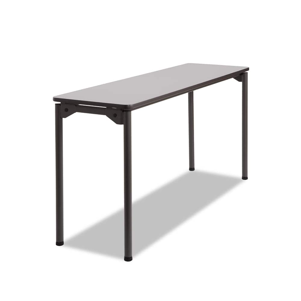 ICEBERG - Folding Tables; Type: Rectangular Folding Table ; Width (Inch): 60 ; Length (Inch): 18 ; Height (Inch): 29-1/2 ; Color: Gray/Charcoal - Exact Industrial Supply