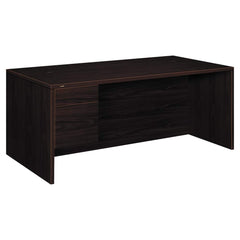 Hon - Office Desks; Type: Single Pedestal Desk ; Center Draw: No ; Color: Mahogany ; Material: Woodgrain Laminate Base; Thermally Fused Woodgrain Laminate Worksurface ; Width (Inch): 72 ; Depth (Inch): 36 - Exact Industrial Supply