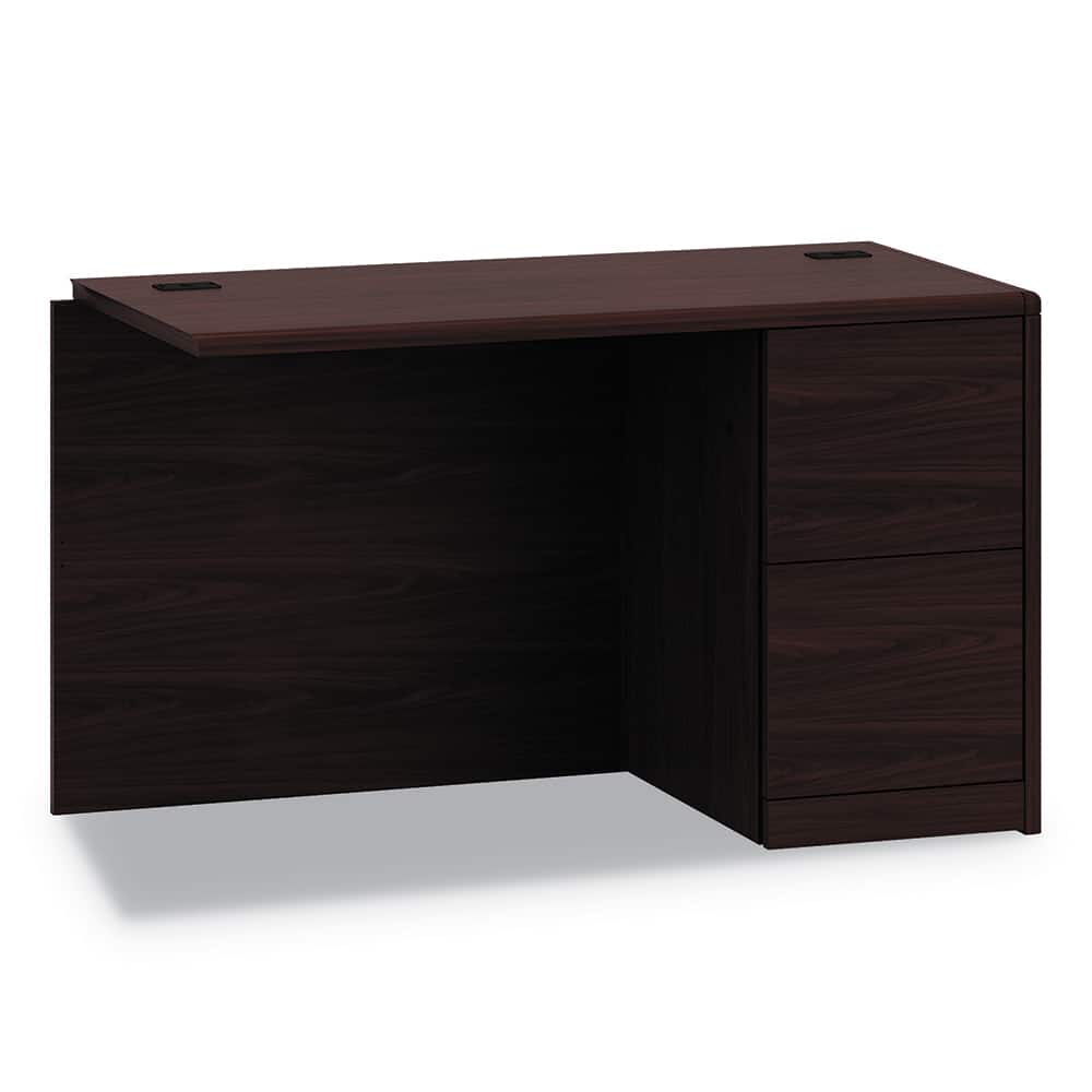 Hon - Office Cubicle Workstations & Worksurfaces; Type: Single Right Pedestal Workstation Desk ; Width (Inch): 48 ; Length (Inch): 24 ; Material: High-Pressure Laminate ; Material: High-Pressure Laminate ; Fractional Height: 29-1/2 - Exact Industrial Supply