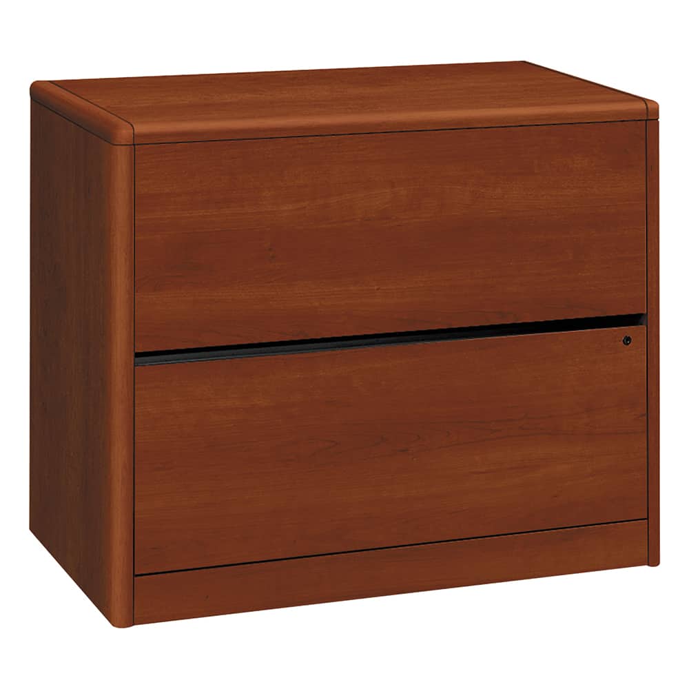 Hon - 2 Drawer Cognac Laminate Lateral File - Exact Industrial Supply