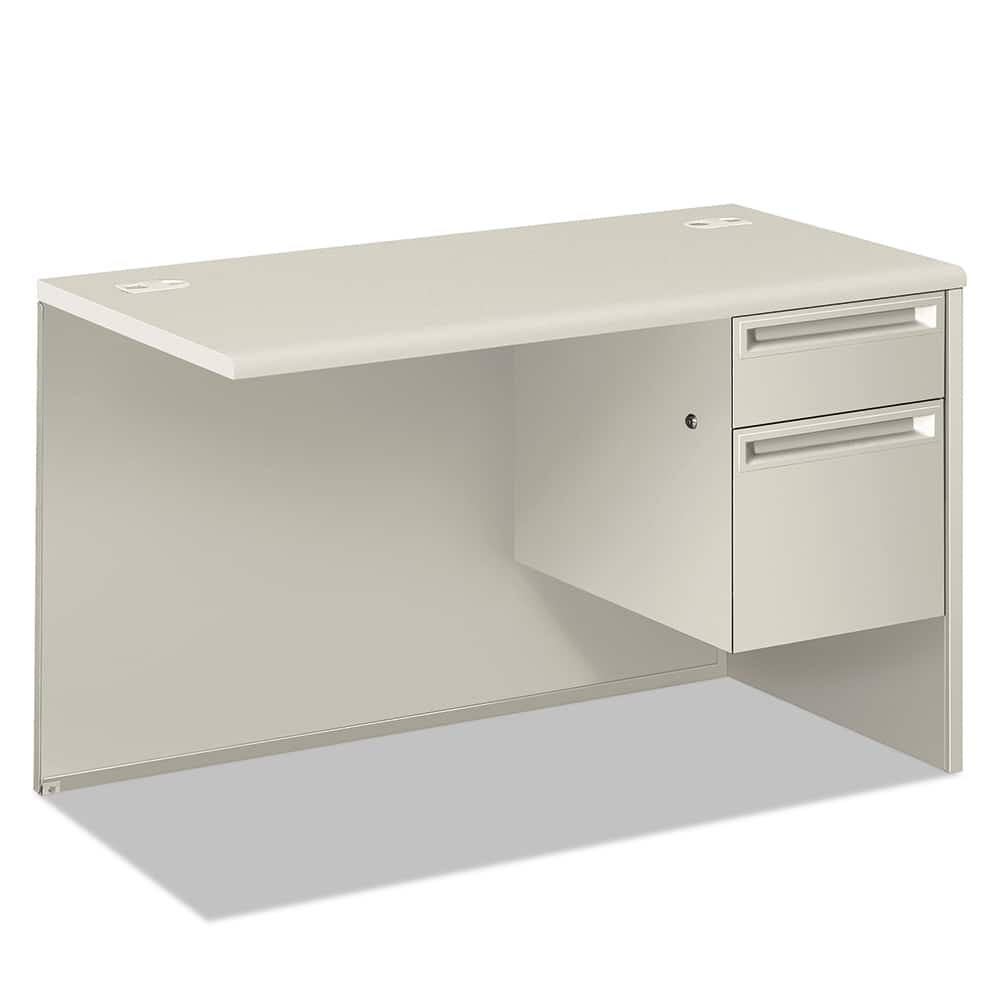 Hon - 2 Drawer Light Gray High-Pressure Laminate & Steel Pedestal File Cabinet - Exact Industrial Supply