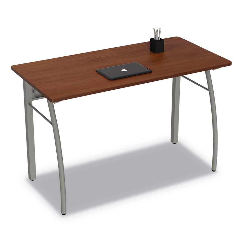 Linea Italia - Office Desks; Type: Rectangular Desk ; Center Draw: No ; Color: Cherry ; Material: Steel Base; Laminate Worksurface ; Width (Inch): 47-1/4 ; Depth (Inch): 23-6/8 - Exact Industrial Supply