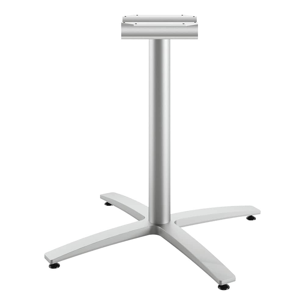 Hon - Stationary Tables; Type: Table Base ; Material: Cast Aluminum ; Color: Textured Silver ; Height (Inch): 29-37/64 ; Width (Inch): 32-11/16 ; Overall Width: 32 - Exact Industrial Supply