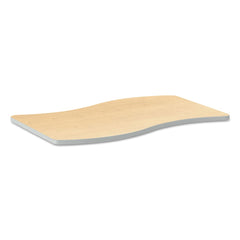 Hon - Stationary Tables; Type: Table Top ; Material: High-Pressure Laminate ; Color: Natural Maple; Platinum ; Height (Inch): 1-1/8 ; Length (Inch): 30 ; Width (Inch): 54 - Exact Industrial Supply