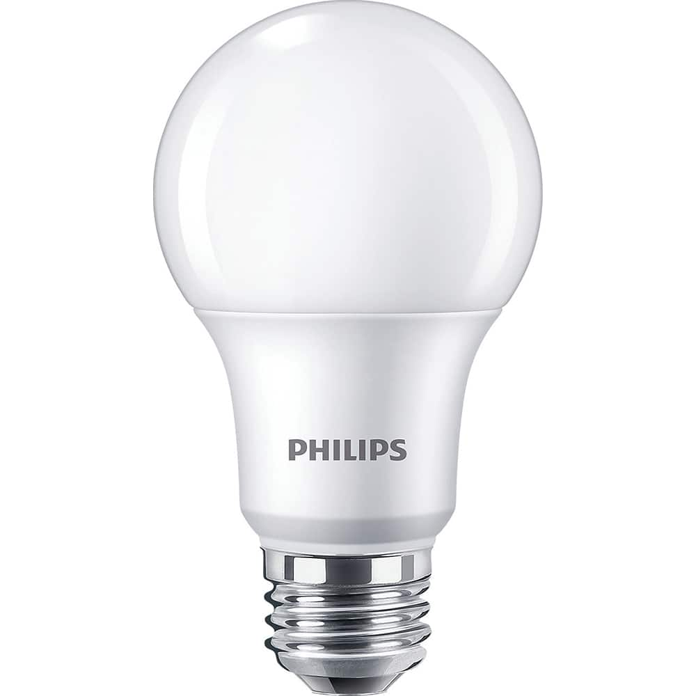 Philips - Lamps & Light Bulbs; Lamp Technology: LED ; Lamps Style: Residential/Office ; Lamp Type: A19 ; Wattage Equivalent Range: 1-19 ; Actual Wattage: 8.50 ; Base Style: Medium Screw - Exact Industrial Supply