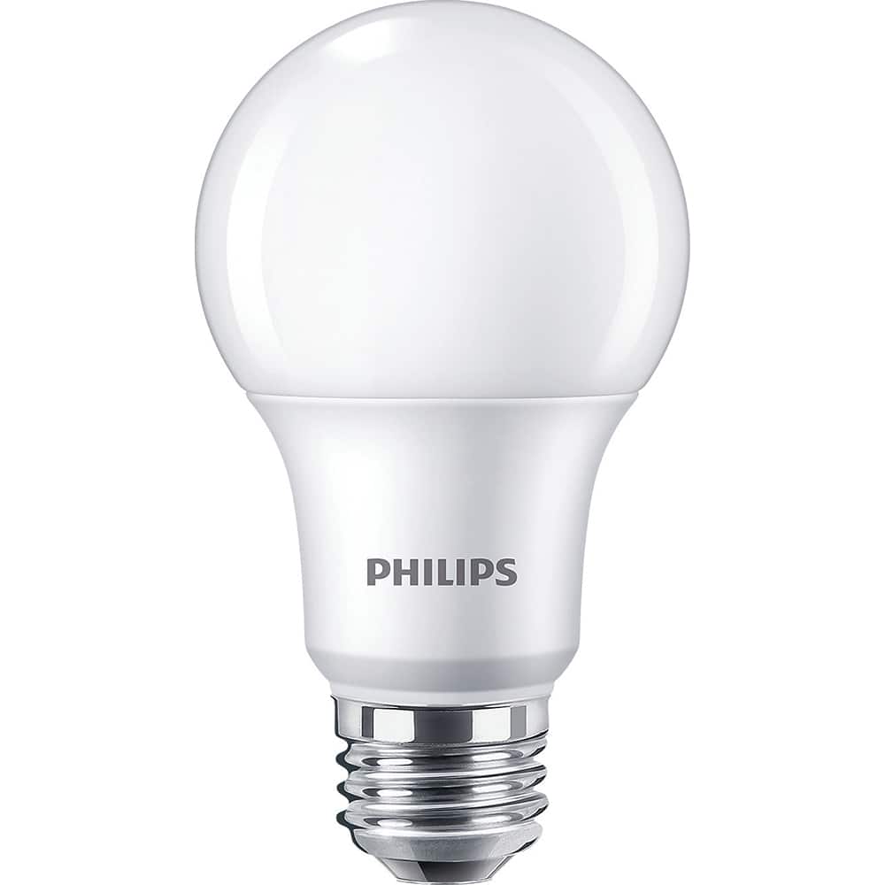 Philips - Lamps & Light Bulbs; Lamp Technology: LED ; Lamps Style: Residential/Office ; Lamp Type: A19 ; Wattage Equivalent Range: 1-19 ; Actual Wattage: 12.2 ; Base Style: Medium Bi-Pin - Exact Industrial Supply