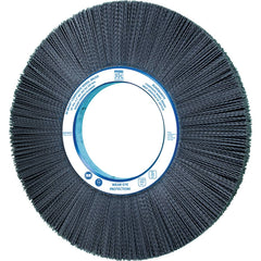 PFERD - Wheel Brushes; Outside Diameter (Inch): 14 ; Wire Type: Crimped; Round ; Fill Material: Nylon; Silicon Carbide ; Trim Length (Inch): 3-1/2 ; Filament Wire Diameter Range: 0.0300 & Above ; Maximum RPM: 1800.000 - Exact Industrial Supply