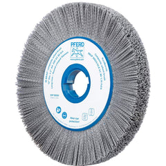 Wheel Brush: 12″ Wheel Dia, Crimped & Round Nylon & Silicon Carbide, 80 Grit, 1,800 RPM