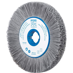 PFERD - Wheel Brushes; Outside Diameter (Inch): 12 ; Wire Type: Crimped; Round ; Fill Material: Nylon; Silicon Carbide ; Trim Length (Inch): 2-3/8 ; Filament Wire Diameter Range: 0.0300 & Above ; Maximum RPM: 1800.000 - Exact Industrial Supply