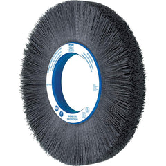 PFERD - Wheel Brushes; Outside Diameter (Inch): 12 ; Wire Type: Rectangular ; Fill Material: Nylon; Silicon Carbide ; Trim Length (Inch): 3 ; Filament Wire Diameter Range: 0.0200-0.0299 ; Maximum RPM: 1800.000 - Exact Industrial Supply