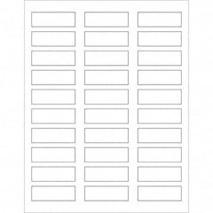 Tape Logic - Pack of (30), 100 Sheet 2-1/4" x 3/4" White Permanent Acrylic Laser Labels - Exact Industrial Supply