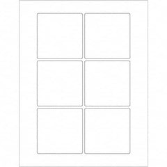 Tape Logic - Pack of (6), 100 Sheet 3" x 3" White Polyester Weatherproof Labels - Exact Industrial Supply