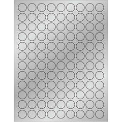 Tape Logic - Pack of (108), 100 Sheet 3/4" x 3/4" Silver Permanent Acrylic Laser Labels - Exact Industrial Supply