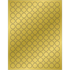 Tape Logic - Pack of (108), 100 Sheet 3/4" x 3/4" Gold Permanent Acrylic Laser Labels - Exact Industrial Supply