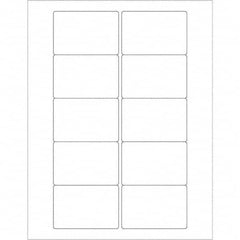 Tape Logic - Pack of (10), 100 Sheet 3" x 2" White Polyester Weatherproof Labels - Exact Industrial Supply